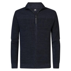 блуза,мъжки,пуловери,petrol,industries,kwc285,full,zip,sweater,blue