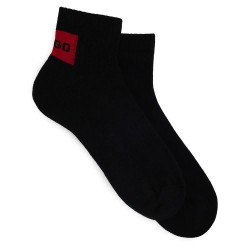 чорапи,мъжки,чорапи,hugo,rib,label,10260235,socks,2,pairs,black,(black)