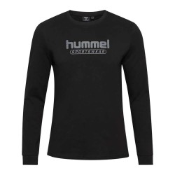 тениска,мъжки,тениски,hummel,booster,long,sleeve,t,shirt,black,(black)