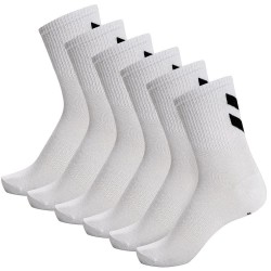 чорапи,мъжки,чорапи,hummel,chevron,long,socks,6,pairs,white,white,(white)