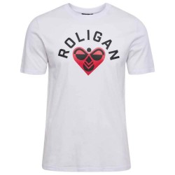 тениска,мъжки,тениски,hummel,roligan,cotton,short,sleeve,t,shirt,white