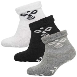 чорапи,детски,чорапи,hummel,snubbie,long,socks,3,pairs,multicolor,(black,grey,melange,white)