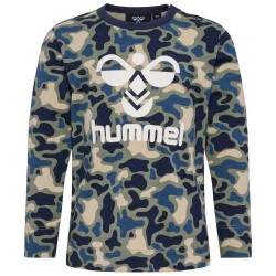 тениска,детски,тениски,hummel,steen,aop,long,sleeve,t,shirt,green,blue,(vetiver)