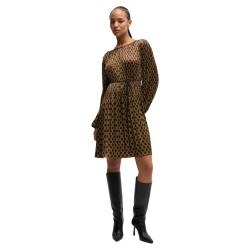 рокля,дамски,поли,и,рокли,hugo,kavori,1,long,sleeve,short,dress,brown