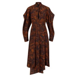 рокля,дамски,поли,и,рокли,hugo,kumbarula,1,long,sleeve,midi,dress,brown