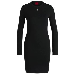 рокля,дамски,поли,и,рокли,hugo,nemalia,1,long,sleeve,short,dress,black
