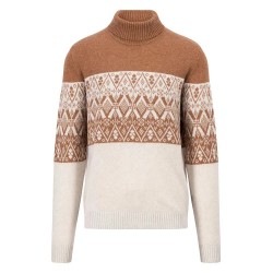 блуза,мъжки,пуловери,fynch,hatton,1410308,high,neck,sweater,winter,white,(brown)