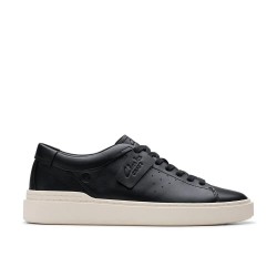 обувки,мъжки,маратонки,clarks,shoes,craft,swift,trainers,black,leather,(black)