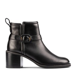 обувки,дамски,боти,дамски,високи,обувки,за,ходене,clarks,shoes,chamberly,trim,booties,black,leather,(brown)