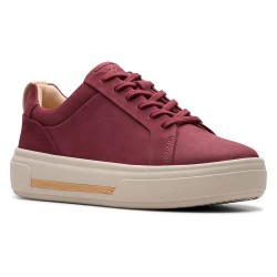 обувки,дамски,маратонки,clarks,shoes,hollyhock,walk,trainers,burgundy,(red)