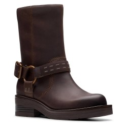 Обувки Clarks shoes Rebelle Up boots - Brown (Walnut Leather) обувки,дамски,боти,дамски,високи,обувки,за,ходене,clarks,shoes,rebelle,up,boots,brown,(walnut,leather)