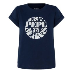 тениска,дамски,тениски,pepe,jeans,elvia,short,sleeve,t,shirt,marine,blue,(blue)