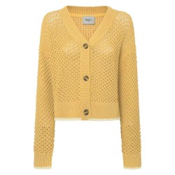 жилетка,дамски,пуловери,дамски,плетени,дрехи,pepe,jeans,isabella,cardigan,yellow
