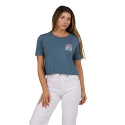 тениска,дамски,тениски,salty,crew,in,the,rays,crop,short,sleeve,t,shirt,blue,(fin,blue)