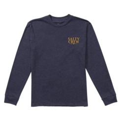 тениска,детски,тениски,salty,crew,yellowfin,long,sleeve,t,shirt,navy,heather,(blue)