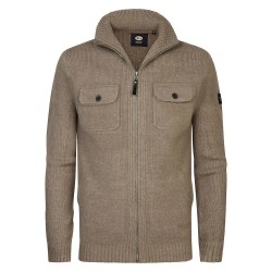 блуза,мъжки,пуловери,petrol,industries,m,3040,kwc218,full,zip,sweater,brown,(timber,wood)