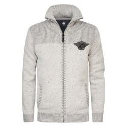 блуза,мъжки,пуловери,petrol,industries,m,3040,kwc283,full,zip,sweater,grey,(antique,white,melee)