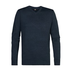 блуза,мъжки,пуловери,petrol,industries,m,3040,kwv200,v,neck,sweater,blue