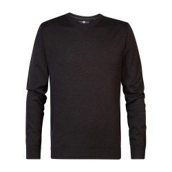 блуза,мъжки,пуловери,petrol,industries,m,3040,kwv2000,v,neck,sweater,dark,black,(black)