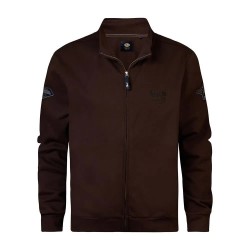 блуза,мъжки,пуловери,petrol,industries,m,3040,swc3760,half,zip,sweatshirt,brown