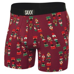 боксерки,мъжко,бельо,saxx,underwear,ultra,fly,boxers,red,(nutcracker,merlot)