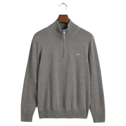блуза,мъжки,пуловери,gant,classic,half,zip,sweater,grey,(dark,grey,melange)
