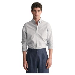 риза,с,дълъг,ръкав,мъжки,ризи,gant,slim,oxford,banker,stripe,long,sleeve,shirt,white,(persian,blue)