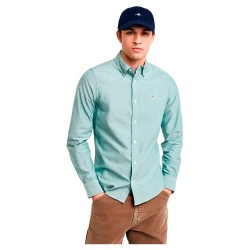 риза,с,дълъг,ръкав,мъжки,ризи,gant,slim,oxford,long,sleeve,shirt,deep,forest,green,(blue)