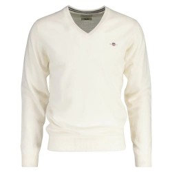 блуза,мъжки,пуловери,gant,superfine,lambswool,v,neck,sweater,cream,(white)