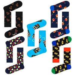 чорапи,мъжки,чорапи,happy,socks,pk6746,socks,5,pairs,black
