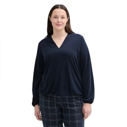 тениска,дамски,тениски,tom,tailor,1044775,feminine,v,neck,short,sleeve,t,shirt,blue
