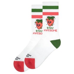 чорапи,дамски,чорапи,american,socks,stay,awesome,socks,white,(white)