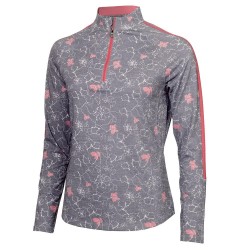 блуза,дамски,блузи,green,lamb,mae,half,zip,sweatshirt,black,outline,(grey)