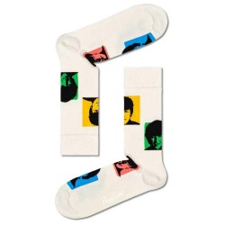 чорапи,мъжки,чорапи,hs,by,happy,socks,beatles,silhouettes,long,socks,white