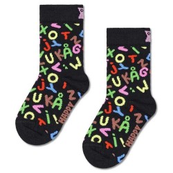 чорапи,детски,чорапи,hs,by,happy,socks,alphabet,crew,socks,black,(black)