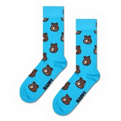 чорапи,мъжки,чорапи,hs,by,happy,socks,bear,long,socks,blue,(turquoise)