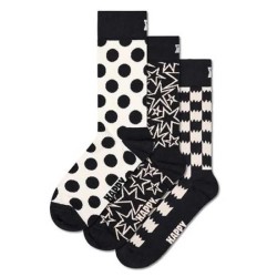 чорапи,мъжки,чорапи,hs,by,happy,socks,black,and,white,gift,set,long,socks,3,pairs,black,(white,black)