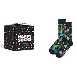 чорапи,мъжки,чорапи,hs,by,happy,socks,holida,years,tree,gift,set,long,socks,2,pairs,black,(black)