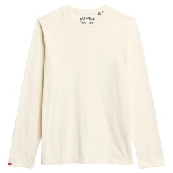 тениска,мъжки,тениски,superdry,classic,essential,long,sleeve,t,shirt,bone,white,(white)