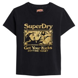 Тениска Superdry Pop Archive Super short sleeve T-shirt - Black (Black / Gold) тениска,мъжки,тениски,дамски,тениски,superdry,pop,archive,super,short,sleeve,t,shirt,black,(black,gold)