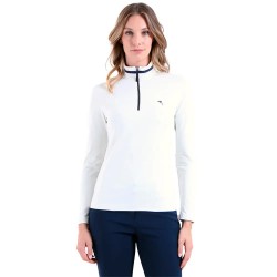 Блуза Chervo Tarrive half zip sweatshirt - White (White) блуза,дамски,блузи,chervo,tarrive,half,zip,sweatshirt,white,(white)
