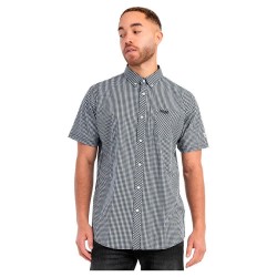 риза,с,къс,ръкав,мъжки,ризи,lonsdale,brixworth,short,sleeve,shirt,grey,(black,white)