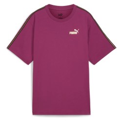 тениска,дамски,тениски,puma,ess,tape,minimal,gold,short,sleeve,t,shirt,magenta,gleam,(purple)