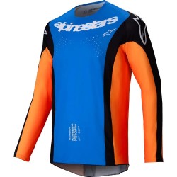 тениска,мъжки,тениски,alpinestars,techstar,melt,long,sleeve,t,shirt,orange,blue,(blue)