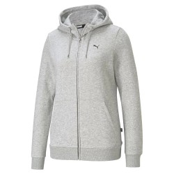 блуза,дамски,блузи,puma,small,logo,full,zip,sweatshirt,grey