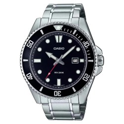 Часовник Casio MDV-107D-1A1 watch - Black (Silver Grey) часовник,часовници,casio,mdv,107d,1a1,watch,black,(silver,grey)