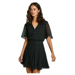 рокля,дамски,поли,и,рокли,pepe,jeans,anubis,short,sleeve,short,dress,black