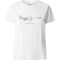 тениска,дамски,тениски,pepe,jeans,leticia,short,sleeve,t,shirt,white,(white)