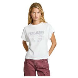тениска,дамски,тениски,pepe,jeans,lira,short,sleeve,t,shirt,white