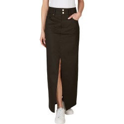 пола,дамски,поли,и,рокли,pepe,jeans,coated,midi,skirt,brown